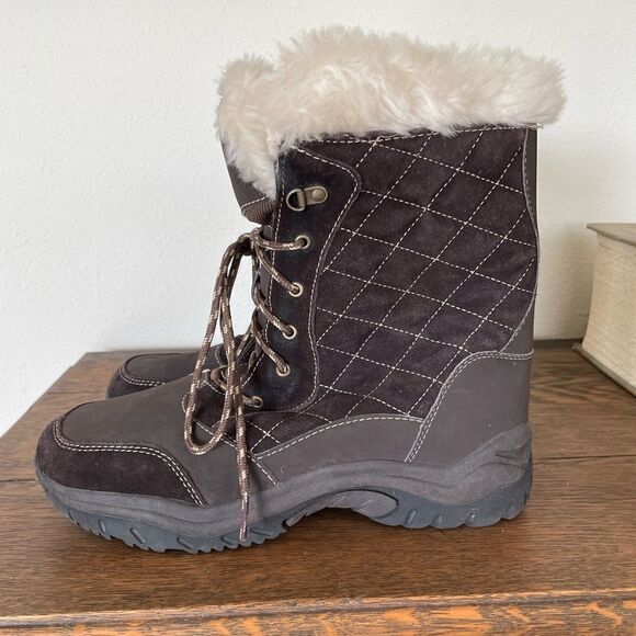 Alpine Design Leather Snow Boots Size 9 EUC - Picture 1 of 7